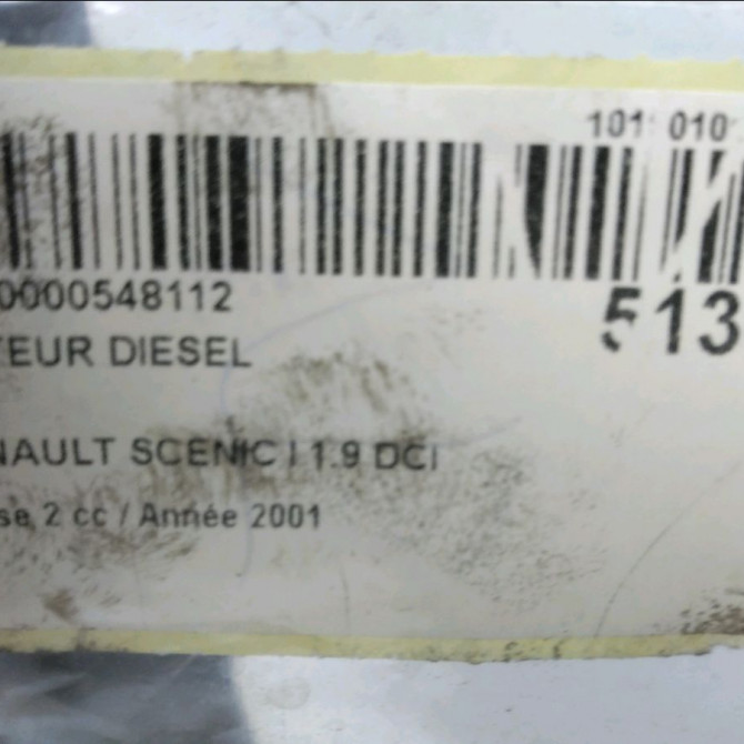 Moteur diesel occasion RENAULT SCENIC I Phase 2 08-1999->06-2003 1.9 DCI 100ch 7701474109 7