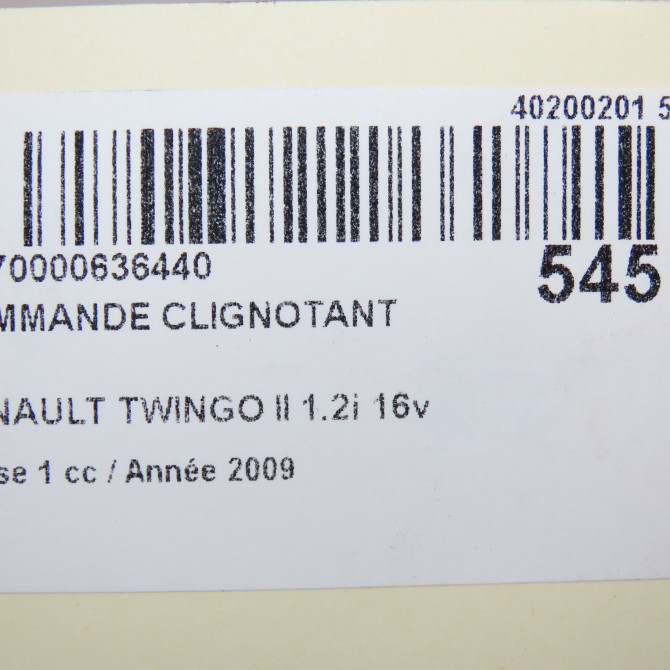 Commande clignotant occasion RENAULT TWINGO II Phase 1 06-2007->11-2011 1.2i 16v 75ch 7701072110 5