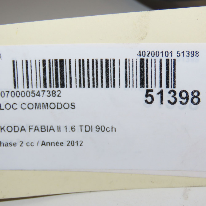 Bloc commodos occasion SKODA FABIA II Phase 2 03-2010->12-2014 1.6 TDI 90ch 6Q0953513AN9B9 5