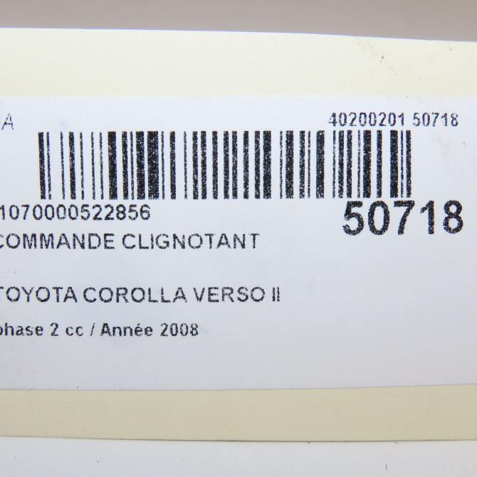 Commande clignotant occasion TOYOTA COROLLA VERSO II phase 2 06-2007->05-2009 2.2D 136ch 7