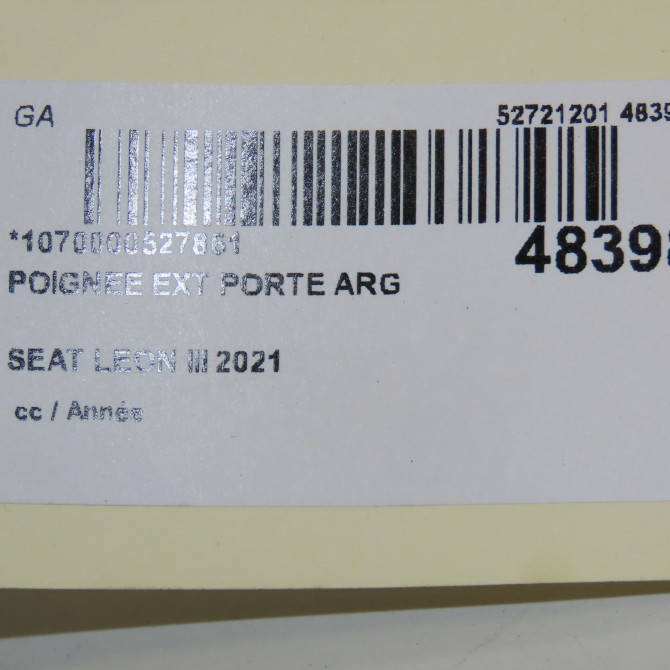 Poignee ext porte arg occasion  5H0837205GRU 4