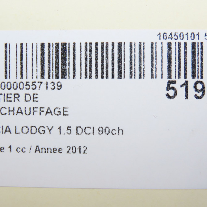 Boitier de préchauffage occasion DACIA LODGY Phase 1 01-2012->... 1.5 DCI 90ch 110678071R 5