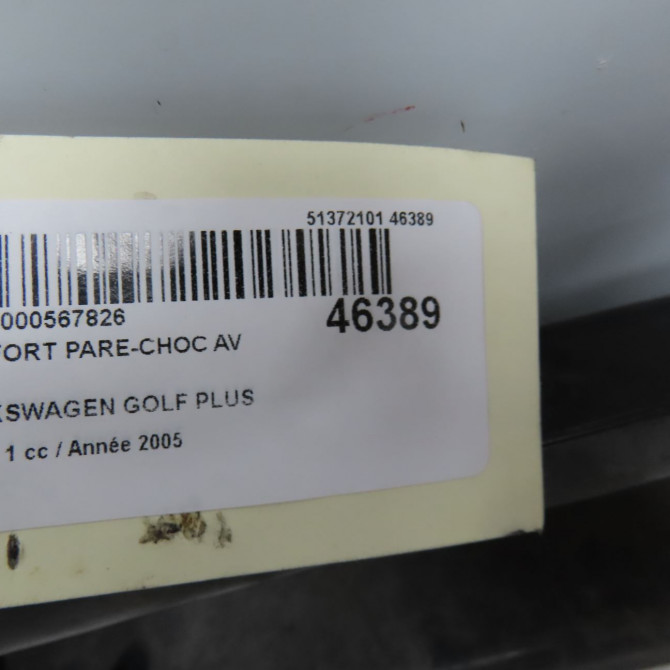 Renfort pare-choc avant occasion VOLKSWAGEN GOLF PLUS Phase 1 03-2005->03-2009 1.9 TDI 105ch 4