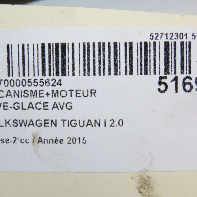 Mecanisme+moteur leve-glace avg occasion VOLKSWAGEN TIGUAN I TIGUAN I Phase 2 2011-04-01->2016-12-31 2.0 TDI 140ch 5N0837461 8
