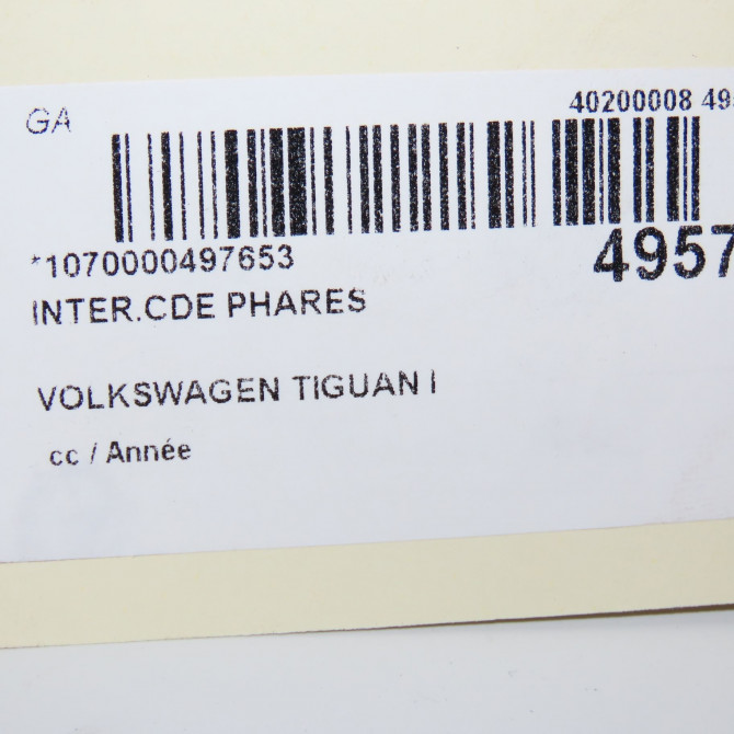 Interrupteur commande de phares occasion VOLKSWAGEN TIGUAN I 5