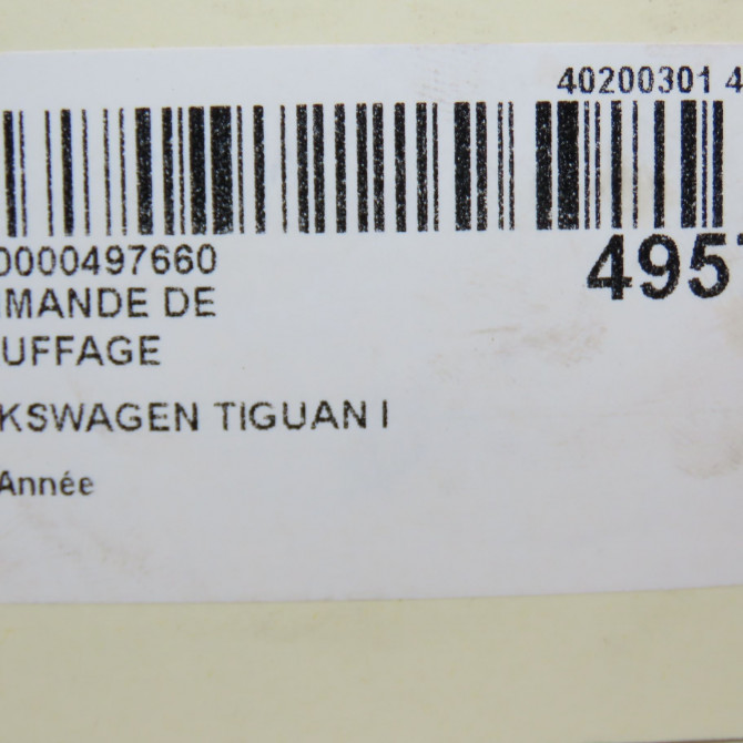 Commande de chauffage occasion VOLKSWAGEN TIGUAN I 5K0907044HBZJU 7