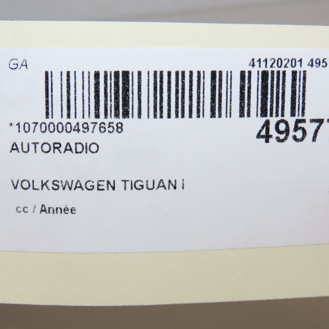 Autoradio occasion VOLKSWAGEN TIGUAN I 51419B 5