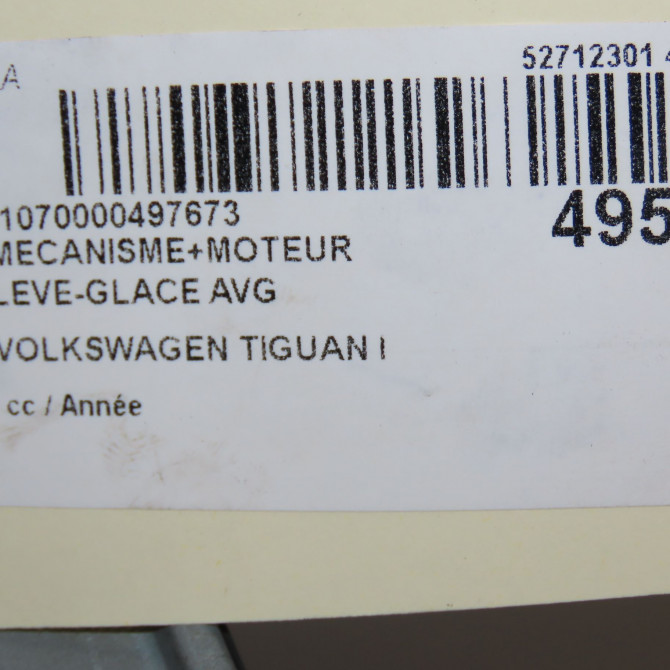 Mecanisme+moteur leve-glace avg occasion VOLKSWAGEN TIGUAN I 5N0837461 6