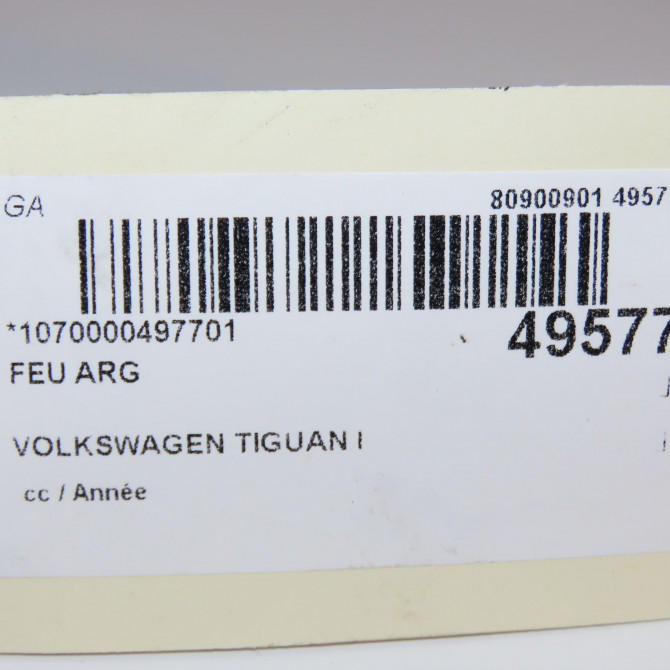 Feu arrière gauche occasion VOLKSWAGEN TIGUAN I 5N0945095Q 5