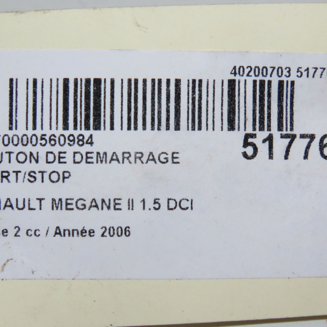 occasion RENAULT MEGANE II Phase 2 01-2006->06-2009 1.5 DCI 85ch 4