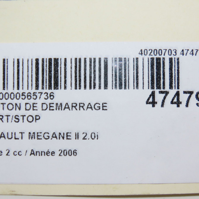 occasion RENAULT MEGANE II Phase 2 01-2006->06-2009 2.0i 225ch 4