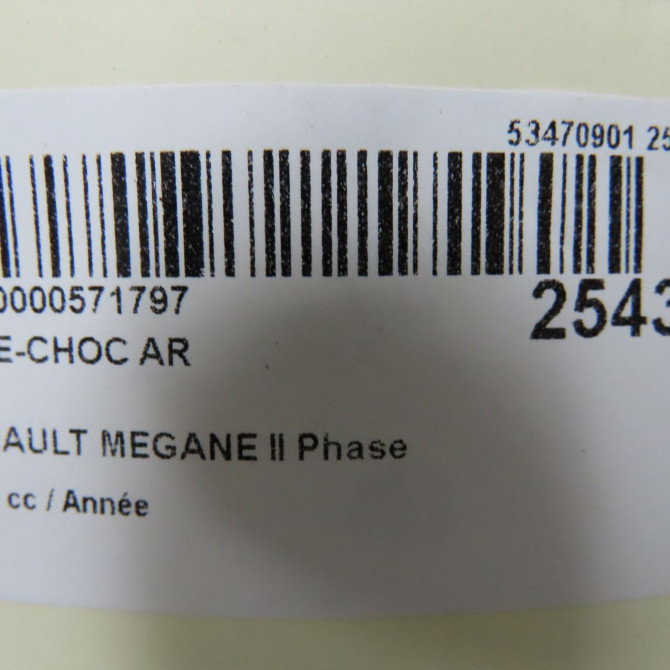 Pare-choc arrière occasion RENAULT MEGANE II Phase 1 09-2003->12-2005 6