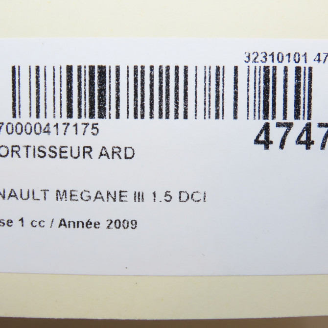 Amortisseur arrière droit occasion RENAULT MEGANE III Phase 1 11-2008->01-2012 1.5 DCI 8v 110ch 562107002R 4