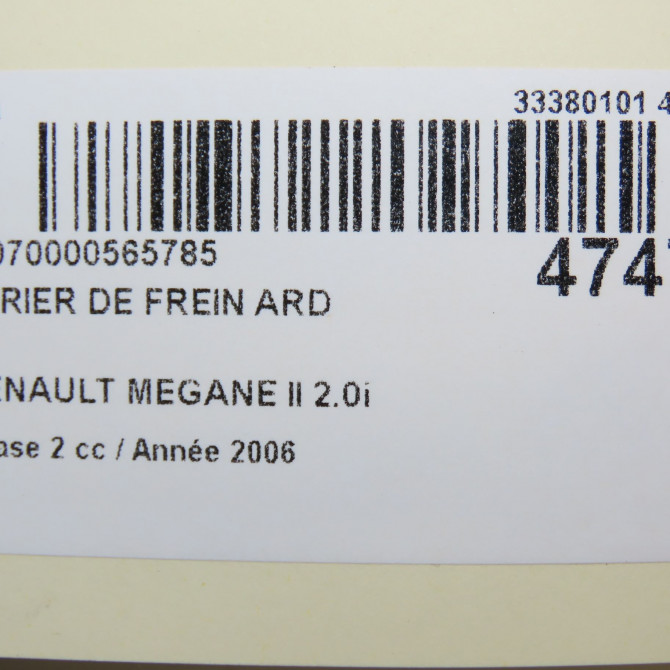 Etrier de frein arrière droit occasion RENAULT MEGANE II Phase 2 01-2006->06-2009 2.0i 225ch 7701208262 6