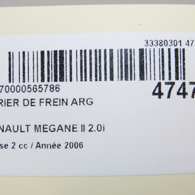 Etrier de frein arrière gauche occasion RENAULT MEGANE II Phase 2 01-2006->06-2009 2.0i 225ch 7701208261 6