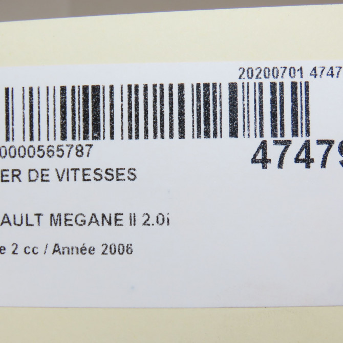 Levier de vitesses occasion RENAULT MEGANE II Phase 2 01-2006->06-2009 2.0i 225ch 4