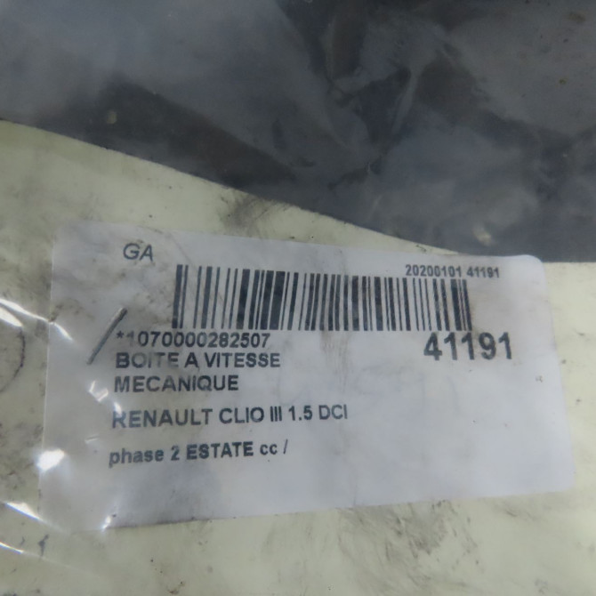 Boîte à vitesse mecanique occasion RENAULT CLIO III Phase 1 04-1995->04-1999 1.5 DCI 90ch 8201115695 7