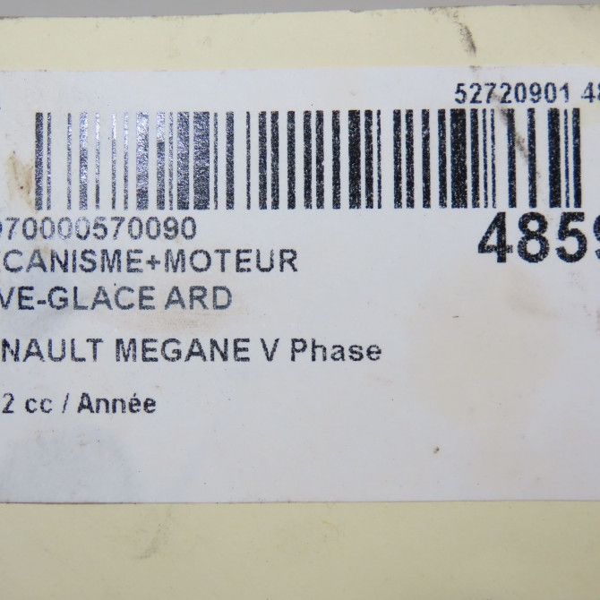 Mecanisme+moteur leve-glace ard occasion RENAULT 827201074R 7