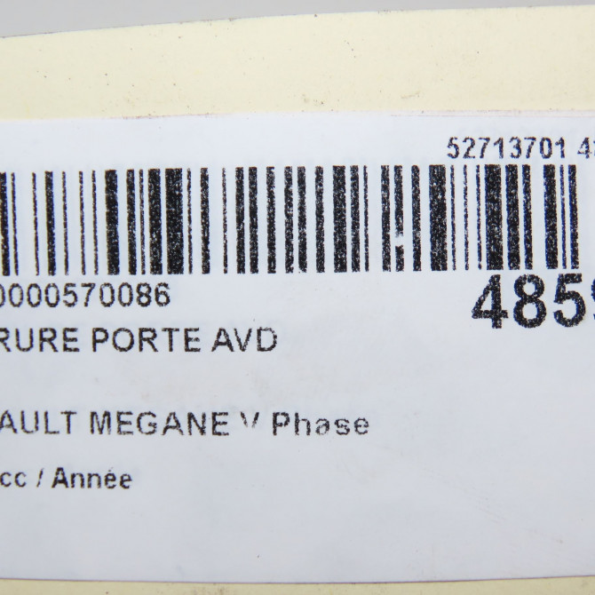 Serrure porte avd occasion RENAULT 805022865R 5