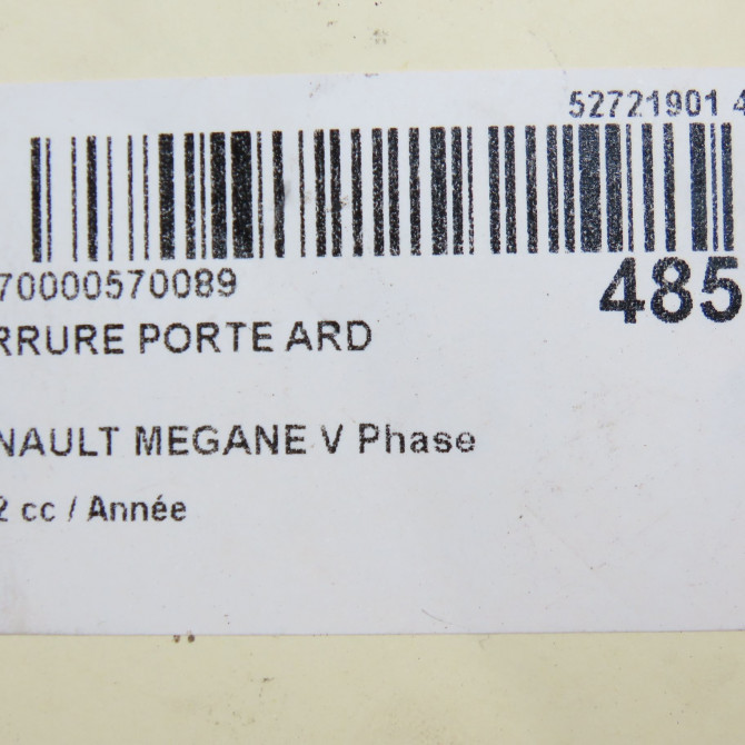 Serrure porte ard occasion RENAULT 825024990R 6