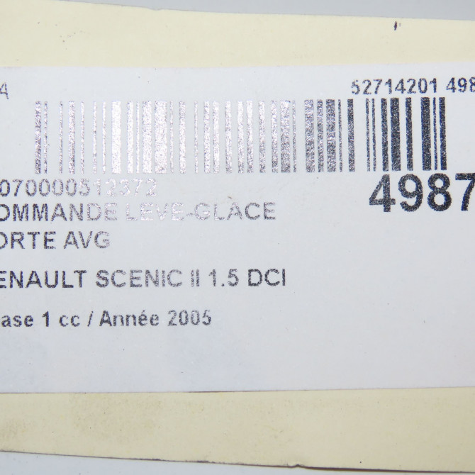 Commande lève-glace porte avant gauche occasion RENAULT SCENIC II Phase 1 03-2004->09-2006 1.5 DCI 105ch 4