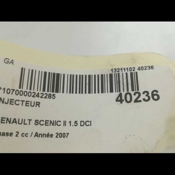 Injecteur occasion RENAULT SCENIC II Phase 2 09-2006->04-2009 1.5 DCI 105ch 3