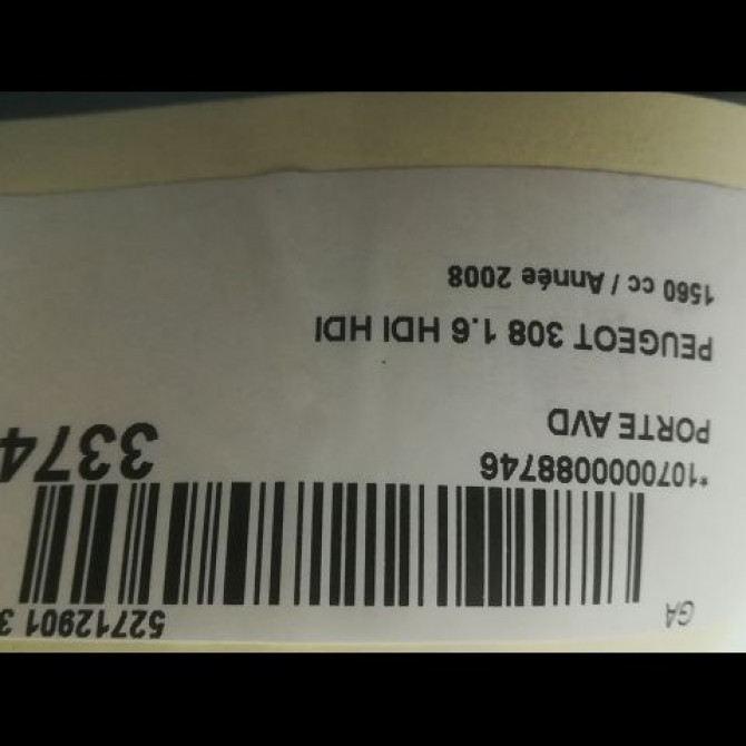 Porte avant droite occasion PEUGEOT 308 I Phase 1 09-2007->03-2011 1.6 HDI 16v 90ch BLUE LION 9004Z5 4