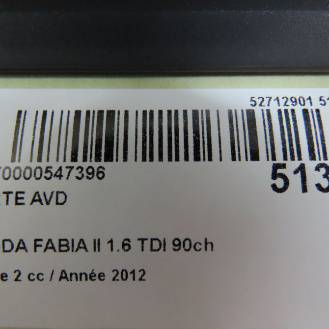 Porte avant droite occasion SKODA FABIA II Phase 2 03-2010->12-2014 1.6 TDI 90ch 5J6831056 6