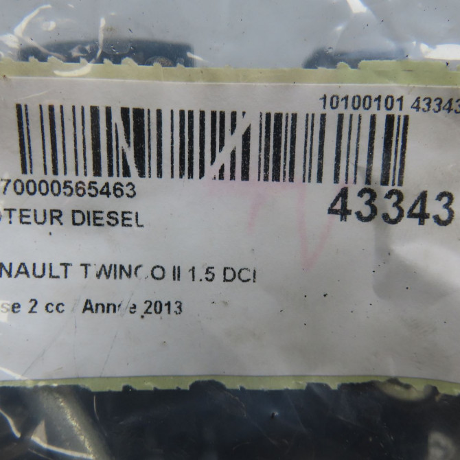 Moteur diesel occasion RENAULT TWINGO II Phase 2 12-2011->12-2014 1.5 DCI 75ch 8201246258 6