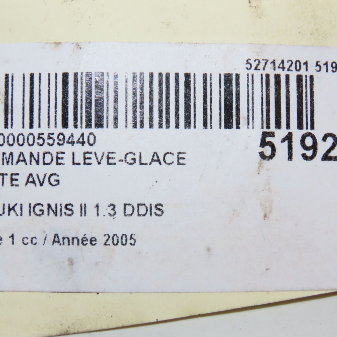 Commande lève-glace porte avant gauche occasion SUZUKI IGNIS II Phase 1 09-2003->09-2009 1.3 DDIS 3799086G20S1S 5