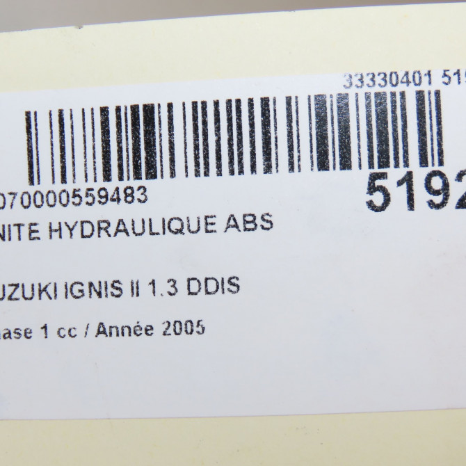 Unité hydraulique ABS occasion SUZUKI IGNIS II Phase 1 09-2003->09-2009 1.3 DDIS 5611086G81 7