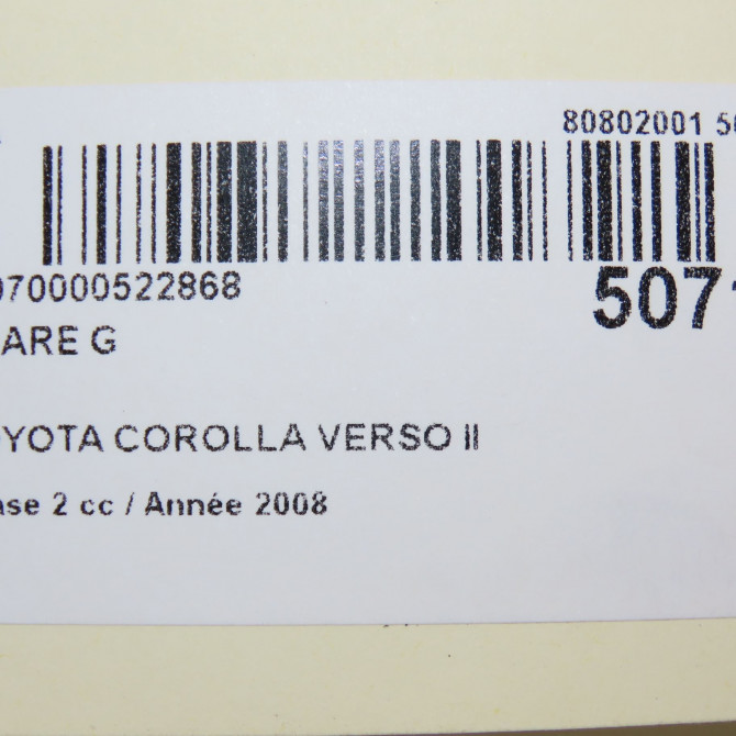 Phare gauche occasion TOYOTA COROLLA VERSO II phase 2 06-2007->05-2009 2.2D 136ch 811700F060 5