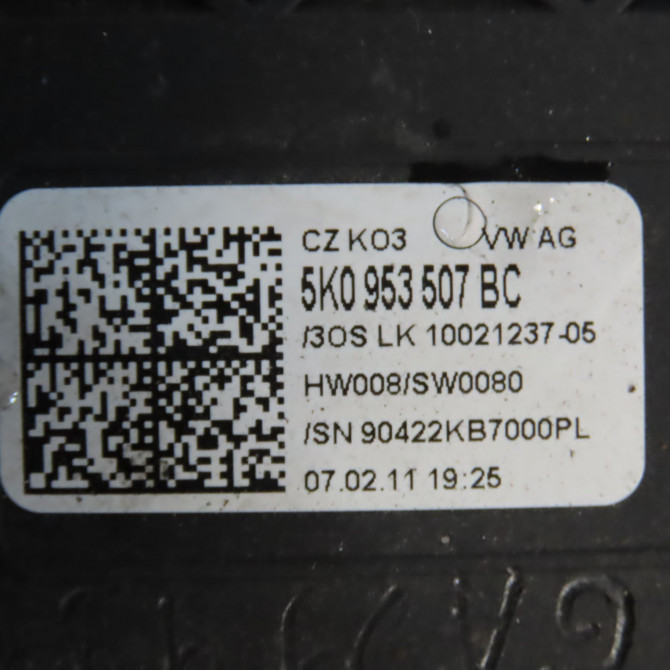 Bloc commodos occasion VOLKSWAGEN GOLF VI Phase 1 10-2008->04-2013 1.6 TDI 105ch 4