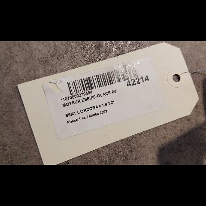 Moteur essuie-glace avant occasion SEAT CORDOBA II Phase 1 10-2002->05-2009 1.9 TDI 130ch 6Q2955119A 3