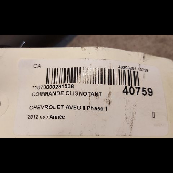 Commande clignotant occasion CHEVROLET AVEO II AVEO II Phase 1 2011-06-01->2015-06-30 20962250 3