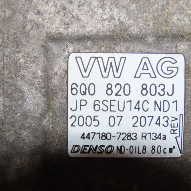 Compresseur air conditionne occasion SEAT CORDOBA II Phase 1 10-2002->05-2009 1.9 TDI 100ch 6Q0820808F 5