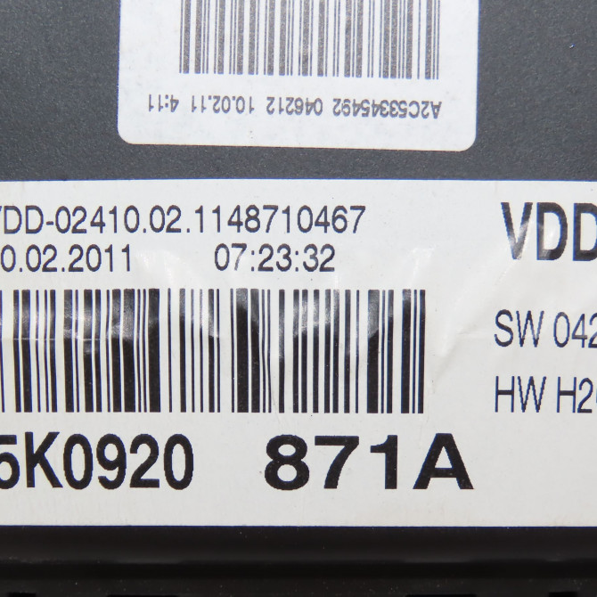 Compteur occasion VOLKSWAGEN GOLF VI Phase 1 10-2008->04-2013 1.6 TDI 105ch 5