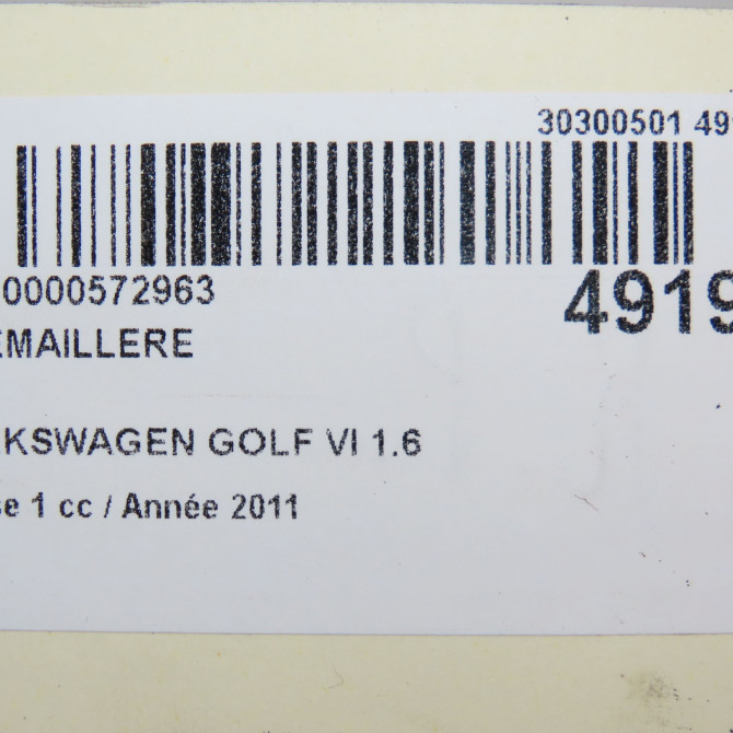 Cremaillere occasion VOLKSWAGEN GOLF VI Phase 1 10-2008->04-2013 1.6 TDI 105ch 8