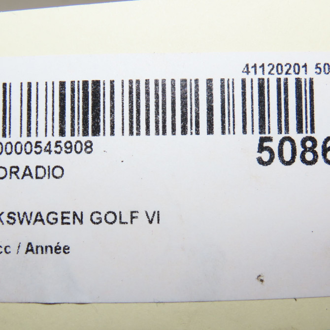 Autoradio occasion VOLKSWAGEN GOLF VI 6