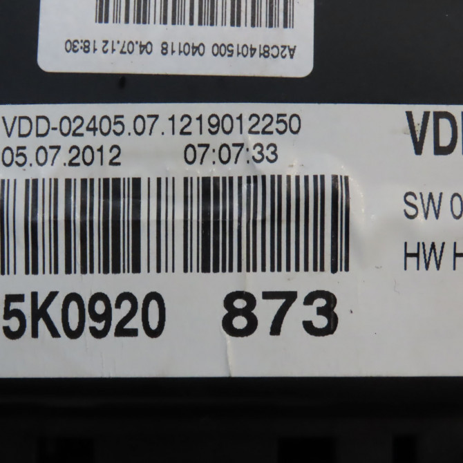 Compteur occasion VOLKSWAGEN GOLF VI 5K0920873 3