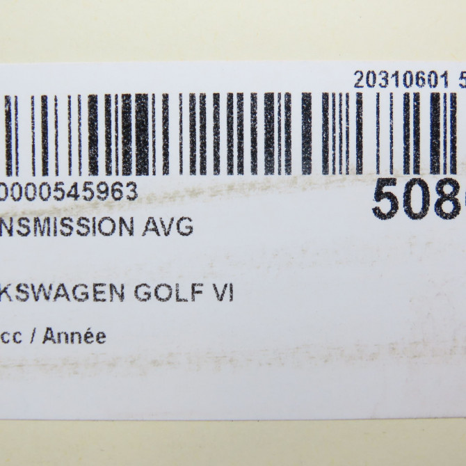 Transmission avant gauche occasion VOLKSWAGEN GOLF VI 1K0407271MA 7