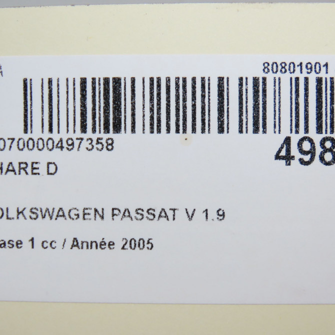 Phare droit occasion VOLKSWAGEN PASSAT V Phase 1 03-2005->10-2010 1.9 TDI 105ch 3C0941006AA 6