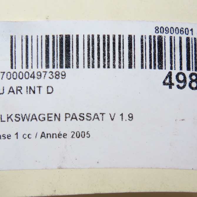 Feu arrière intérieur droit occasion VOLKSWAGEN PASSAT V Phase 1 03-2005->10-2010 1.9 TDI 105ch 3C5945094E 5