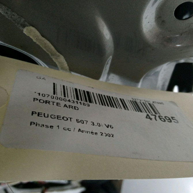 Porte arrière droite occasion PEUGEOT 607 Phase 1 11-1999->09-2004 3.0i V6 9008C6 3