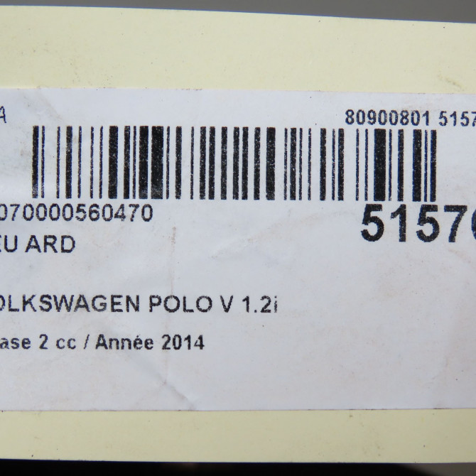 Feu arrière droit occasion VOLKSWAGEN POLO V Phase 2 02-2014->... 1.2i 90ch 6C0945096K 7