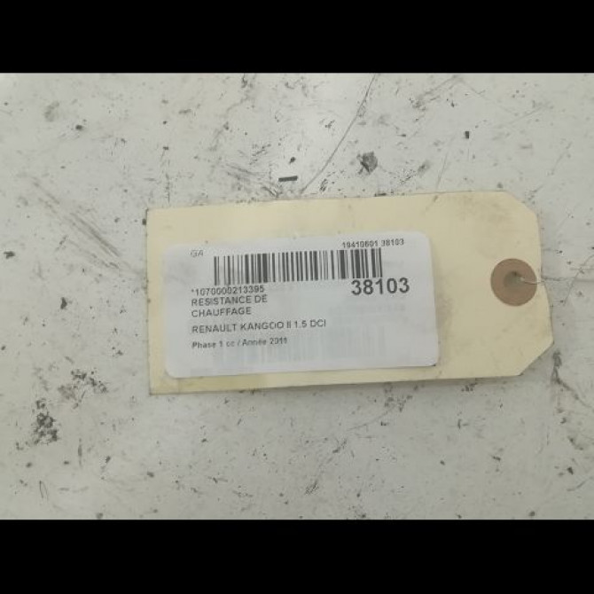Resistance de chauffage occasion RENAULT KANGOO II Phase 1 01-2008->03-2013 1.5 DCI 85ch 7701068986 3