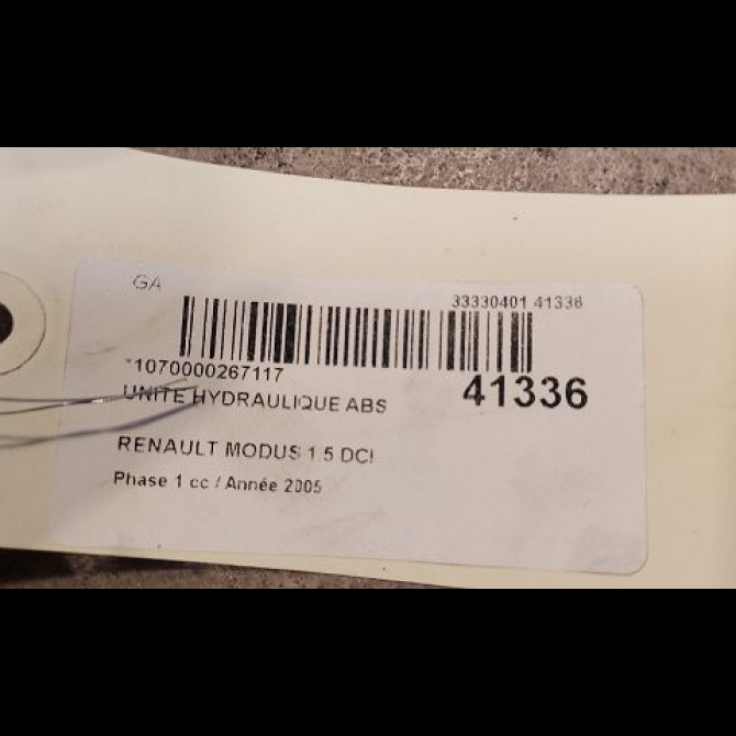 Unité hydraulique ABS occasion RENAULT MODUS Phase 1 09-2004->12-2007 1.5 DCI 80ch 3