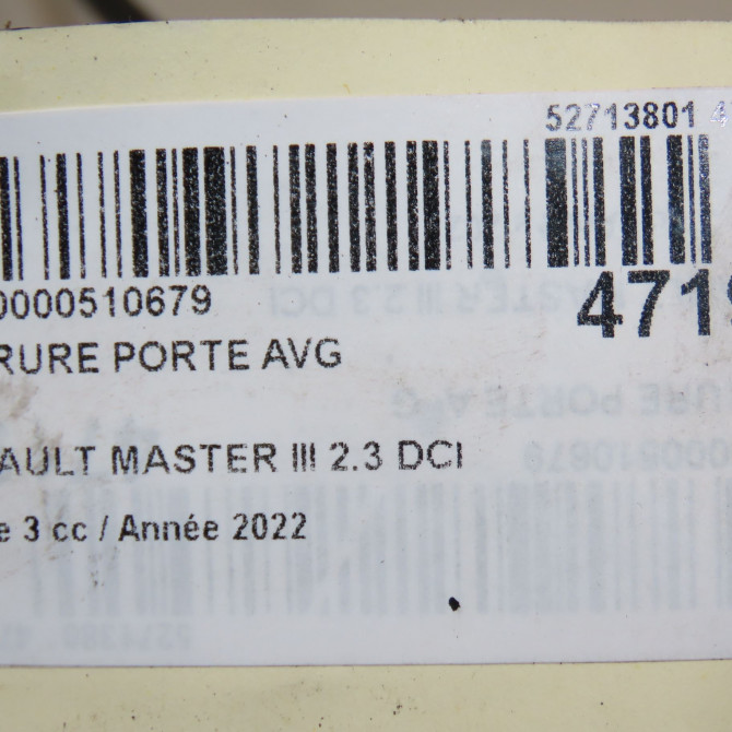 Serrure porte avg occasion  805035039R 8