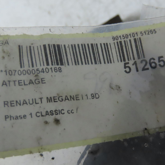 Attelage occasion RENAULT MEGANE I Phase 1 04-1995->04-1999 1.9D 64ch 7711213051 4