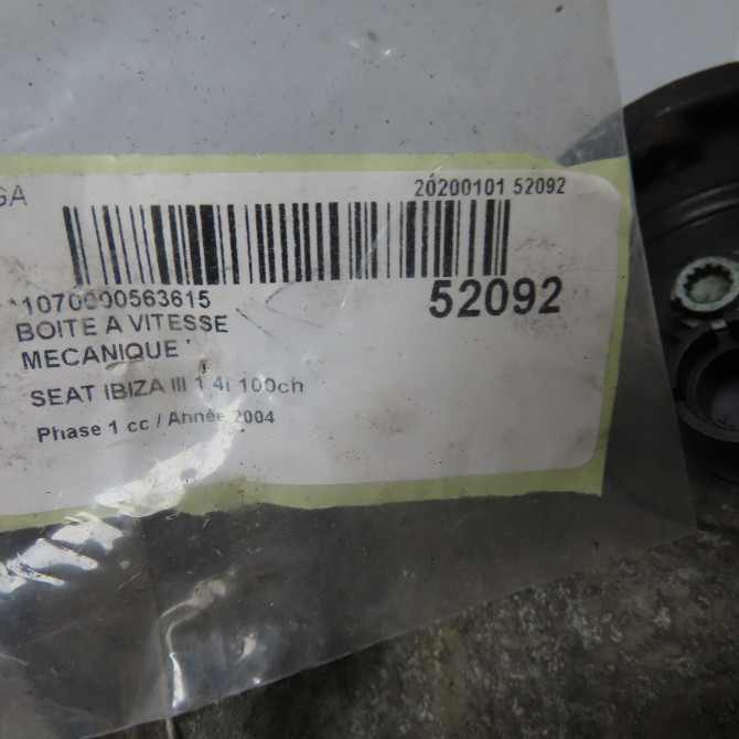 Boîte à vitesse mecanique occasion SEAT IBIZA III Phase 1 03-2002->03-2006 1.4i 100ch 2T300054BX 6